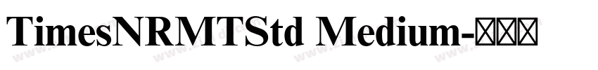 TimesNRMTStd Medium字体转换